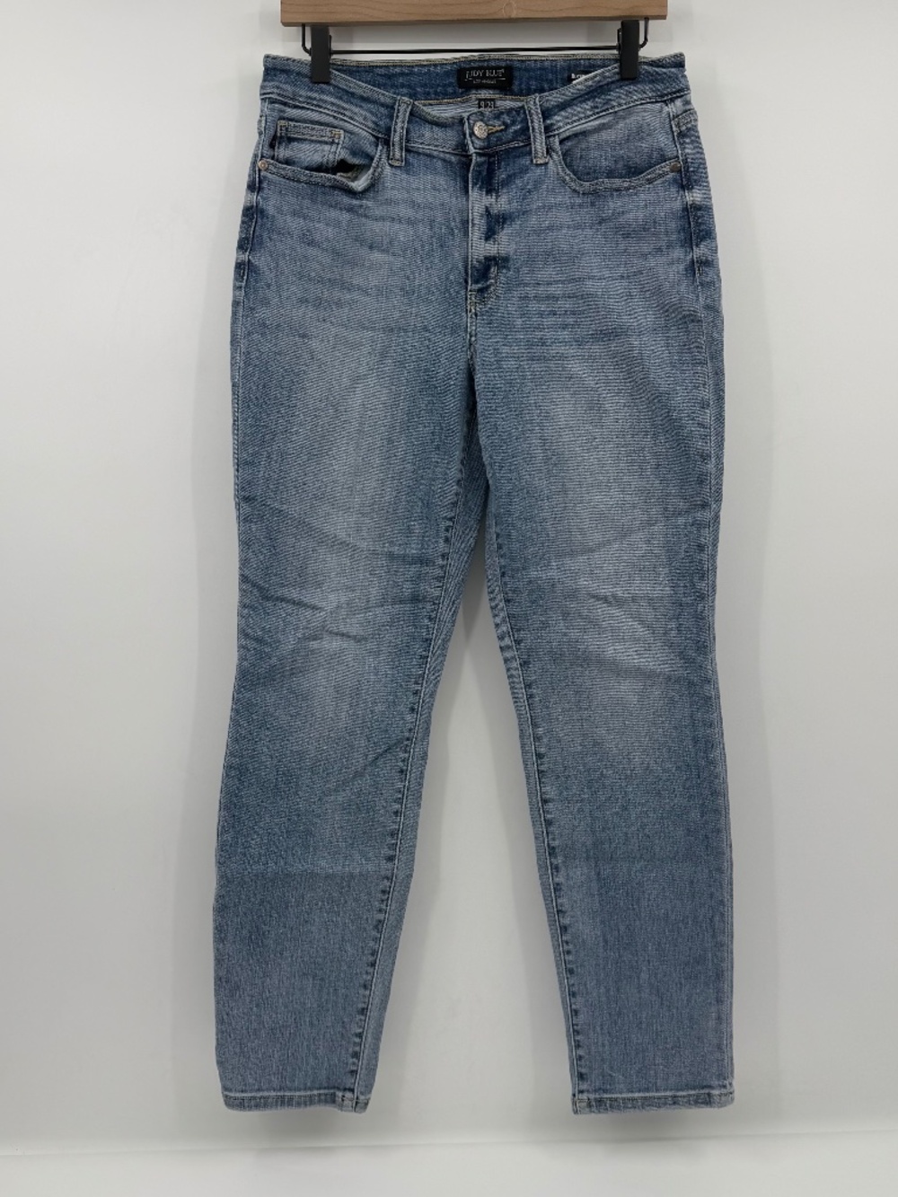 Judy Blue Jeans Women 9/29 Blue Boyfriend Fit Light Wash Denim Stretch Mid Rise